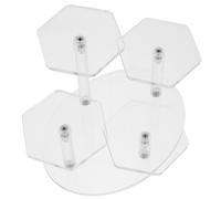 NUOBESTY Expositor Acrílico Transparente de Escritorio 4 Niveles Grande para Joyas y Figuras Soporte Vertical Compacto para Exhibición de Modelos y Portaescaleras Adecuado para