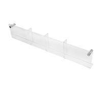 NUOBESTY Expositor de Pared Acrílico Transparente con 4 Compartimentos, Organizador de Folletos y Menús para Oficina y Comercio, Estante Colgante Compacto de 47 X 9 X 3 Cm, Porta Folletos