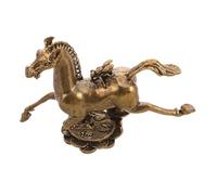 NUOBESTY Figura Símbolo de Éxito y Resistencia al Óxido de Caballo de Latón Dorado 2026 y Festival de Primavera para Decoración de Escritorio para Colección Personal
