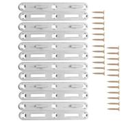 NUOBESTY Fijaciones de Barandilla de Cama de Hierro en Color Plata 6 Juegos Estructura Estable y Accesorio Versátil para Muebles y Barreras Infantiles