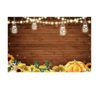 NUOBESTY Fondo de Fotografía para Otoño de 150x90 Cm Tela de Fondo Estampado de Flores y Calabazas para Estudio Fotográfico y Sesión de Fotos Otoñal