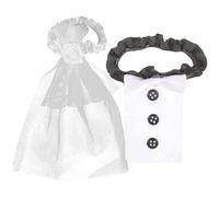 NUOBESTY Fundas para Copas de Vino de Boda, Set Creativo de 2 Piezas para Novios, Decoración Temática para Celebraciones Nupciales, Accesorio Divertido para Brindis y Obsequio Aniversario
