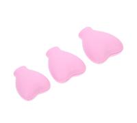NUOBESTY Fundas Protectoras de Brochas de Maquillaje 3 Piezas Tamaños Variados Silicona Rosa para Viaje y Preservación del Cabezal de Pincel