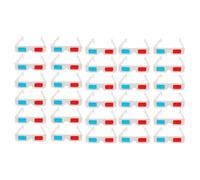 NUOBESTY Gafas de Papel 3D para Películas y Vídeo Lentes Anaglifo Rojo-Azul, Set de 30 Gafas Desechables, Diseño Portátil para Uso en Fiestas y Eventos