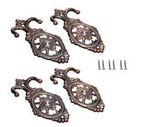 NUOBESTY Gancho Decorativo para Cortinas de Pared 4 Piezas Gancho de Fijación Aleación de Metal Color Rojo Cobre Antiguo Tamaño Compacto para Hogar Oficina y Hotel