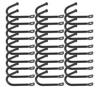 NUOBESTY Ganchos de Pared Rústicos de Hierro Negro 3,55x2 Cm, 30 Unidades, Gancho Pequeño para Colgar Llaves, Bolsos y Ropa, Organizador Compacto para Dormitorio y Entrada