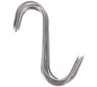 NUOBESTY Ganchos para Carne de Acero Inoxidable 12 Cm, Paquete de 20 Unidades, Ganchos de Carnicero Multifuncionales Punta Afilada para Colgar, Asar y Ahumar en Cocina y Barbacoa