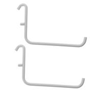 NUOBESTY Ganchos para Tablero Perforado de Metal Pintado Blanco 2 Piezas Gancho para Estante de Exhibición Organizador Resistente y Compacto