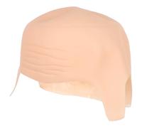 NUOBESTY Gorro Calvo de Goma Extendido Color Piel para Cosplay y Disfraces de Halloween Accesorio Unisex Realista para Teatro y Fiestas Peluca Falsa Reutilizable para Adultos