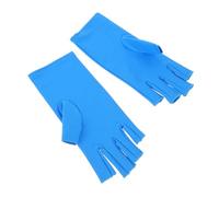 NUOBESTY Guantes De Manicura Sin Dedos Anti-uv, Tamaño Único, Spandex Transpirable, Protección Solar Para Manos, Para Cuidado De Uñas y Decoración, Color Azul