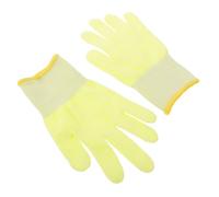 NUOBESTY Guantes de Trabajo Antiestáticos Amarillos para Instalación de Láminas de Vinilo en Carrocerías, Material Microfibra Resistente y Alta Elasticidad