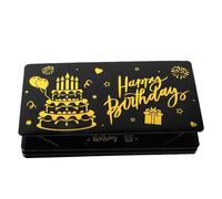 NUOBESTY Happy Birthday Cash Envelope Wallet Slots Stylish Money Holder For Men Women Compact Portable Birthday Surprise Present Card Organizer
