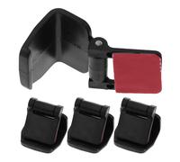 NUOBESTY Hebillas Antiescape Fáciles de Instalar para Terrario de Reptiles, 4 Piezas de Plástico Negro para Tanque de Alimentación y Tanque de Tortugas