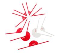 NUOBESTY Herramienta de Medición de Ángulos de Acrílico 9 Piezas para Aprendizaje de Matemáticas y Geometría Medición Precisa y Uso Versátil en Clase