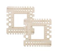 NUOBESTY Herramienta de Medición de Calibre de Aguja de Tejer de Madera 2 Piezas Regla Métrica Pulgadas para Costura, Crochet y Patronaje, Compacta y Precisa para Proyectos de Artesanía