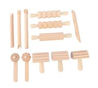 NUOBESTY Herramientas De Bricolaje De Madera Para Niños 12 Piezas Juego Manual Modelado Arcilla Plastilina Infantil Creatividad Escolar Obsequio Cumpleaños