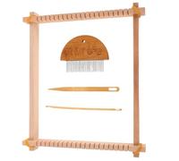 NUOBESTY Herramientas para Tapices con Aguja de Gran Ojal Peine de Madera para Crochet y Herramienta Cuerda Kit Completo para Crochet