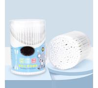 NUOBESTY Hisopos de Algodón para Bebés 400 Unidades, Puntas Dobles de Algodón 100% Suave, Palitos de Papel Resistentes y Biodegradables, Bastoncillos de Limpieza Segura para Maquillaje