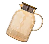 NUOBESTY Jarra de Agua Fría de Vidrio 1800 Ml, Hervidor Grande para Jugos y Bebidas, Botella Transparente para Uso Doméstico y Eventos, Tetera Resistente y Apta para Té y Leche