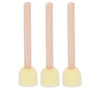 NUOBESTY Juego de 20 Pinceles Redondos de Esponja Cepillo de Espuma con Mango de Madera para Artesanías Herramientas de Pintura para Niños Suministros de Estilográficos de 2Cm