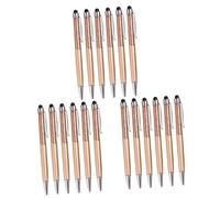 NUOBESTY Juego de 3 Bolígrafos Capacitivos con Punta para Pantalla Táctil para Oficina Escuela Escritura Purpurina 6 Unidades X 3