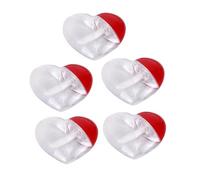 NUOBESTY Juego de 5 Tubos Vacíos de Brillo Labial en Plástico, Forma de Corazón Pequeña, Recargables y Portátiles para Labios Secos, Uso Cosmético y Viaje