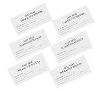 NUOBESTY Juego de 6 cuadernos de chequera para finanzas personales, grandes líneas para un fácil seguimiento, cuaderno de presupuestos para individuos y empresas