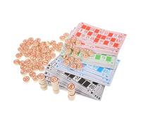 NUOBESTY Juego de Bingo Lógico para Reuniones Familiares de Madera y Papel Piezas Prácticas y Desarrollo del Pensamiento Crítico