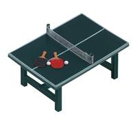 NUOBESTY Juego de Pong en Miniatura, Mesa de Pong para Casa de Muñecas, Accesorios de Resina, 7 X 5 X 3 Cm, Colores Surtidos, Decoración para Casa de Muñecas