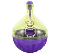 NUOBESTY Juguete Interactivo Tipo Peonza para Gatos y Perros Comida | Abs, Base Lastrada y Diseño Desmontable, Carcasa Transparente Campana Interna, Juego en Interior Color Aleatorio