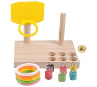 NUOBESTY Juguete para Loros Mini Balón de Baloncesto Madera Natural Color Aleatorio Juguete para Entrenar Aves y Inteligencia Adecuado para Jaulas y Entrenamiento Color Aleatorio