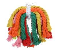 NUOBESTY Juguete para Pájaros de Algodón Colorido Cuerda Juguete Masticable para Loros Periquitos y Cacatúas Accesorio Seguro para Jaulas Fomenta Ejercicio y Salud Dental