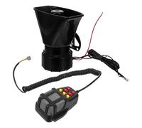 NUOBESTY Kit de Bocina de Alarma para Coche 24v 7 Tonos Bocinas de Aire Resistentes Intemperie Megáfono para Vehículo Potente de 100W Adecuado para Camiones Motos y Furgonetas Sistema