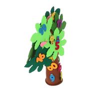 NUOBESTY Kit de Manualidades para Árbol de Fieltro Número para Contar y Aprender Matemáticas Educativo DIY para Habilidades Motoras Finas y Creatividad Preescolar