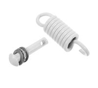 NUOBESTY Kit de Suspensión para Silla Colgante Resorte Amortiguador Blanco Herrajes de Acero Pasador y Rodamiento Silencioso Soporte Resistente para Hamacas Columpios de Porche y
