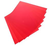 NUOBESTY Láminas De Filtro De Luz PVC 6 Piezas para Educación y Fotografía, Película Difusora Ligera Roja, Multipropósito para Teatro, Video y Decoración