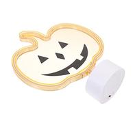 NUOBESTY Lámpara Decorativa De Neón Con Forma De Calabaza Para Halloween Decoración De LED De Terciopelo Para Interiores De Pvc