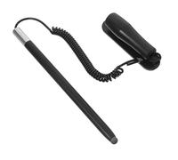 NUOBESTY Lápiz Óptico Capacitivo con Resorte para Pantallas Táctiles, Portátil y Retráctil, Punta Suave, Soporte Integrado, Compatible con Tabletas y Teléfonos, Color Negro, Modelo Jr13-t