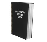 NUOBESTY Libro de Cuentas para Registro de Ingresos y Gastos en Papel Negro Creación de Presupuesto y Escritura Cómoda para Uso en Casa y Pequeñas Empresas