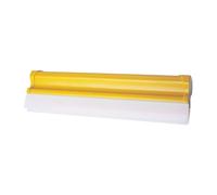 NUOBESTY Limpiaparabrisas de Coche Amarillo Diseño de Doble Línea, Material ABS y Silicona, Fácil Manejo para Limpieza de Espejos y Ventanas en Secado de Coches