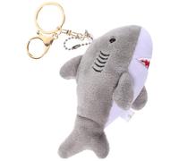 NUOBESTY Llavero de Peluche de Tiburón Suave y Esponjoso Accesorio Decorativo para Bolsos y Mochilas Diseño Único para Adultos Regalo Práctico y Llamativo Color Gris con Anilla Dorada