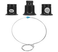 NUOBESTY Lupa para Joyería con Aumento 10x 15x 20x, Diseño Compacto y Conveniente con Soporte de Alambre de Acero para Evaluación Profesional y Reducción de Fatiga Ocular