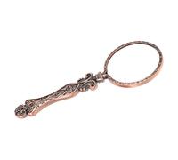 NUOBESTY Lupa Vintage de Mano con Mango Metálico Decorativo para Lectura de Inspección de Joyas y Observación de Monedas para al Aire y Proyectos de Manualidades