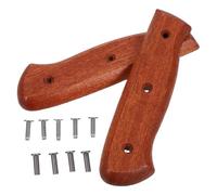 NUOBESTY Mango de Cuchillo de Cocina de Madera Sabi de Tamaño Mediano con Empuñadura Ergonómica Antideslizante, Kit de Repuesto con 4 Pares de Remaches para Reparación y Uso Doméstico