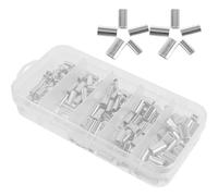 NUOBESTY Manguitos Resistentes Abrasión de Aluminio 200 de Engarce y Portátiles para Línea de Pesca de Agua Salada y Dulce para Aparejos Eficientes