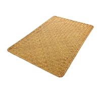 NUOBESTY Mantel Individual Rectangular de Bambú Tejido, Resistente al Calor, Antideslizante, Color Amarillo, para Mesa de Comedor y Cocina, Mantel Rústico Decorativo y Aislante Térmico