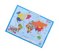 NUOBESTY Mapa del Mundo para Niños, Póster Educativo de Geografía para Preescolar, Papel Sintético, Bordes Redondeados, Adecuado para Aula y Guardería Varios estilos