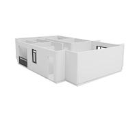 NUOBESTY Maqueta De Perfil Interior Modelo De Apartamento DIY Componentes De Maquetas A Escala Minicasas para Manualidades 3D