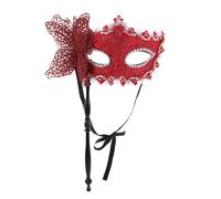 NUOBESTY Máscara de antifaz con vara - Máscaras de dragón veneciano con para cosplay, ideales para bailes de graduación, Mardi Gras y fiestas navideñas.