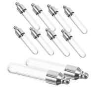 NUOBESTY Mini Frascos de Vidrio Transparentes con Tapón de Níquel Botellas Pequeñas para Colgantes Decorativos Versátiles de Unidades para Manualidades y